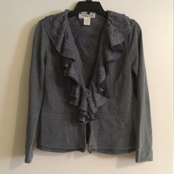 Adorable Lace & Ruffle Blazer - Picture 1 of 4